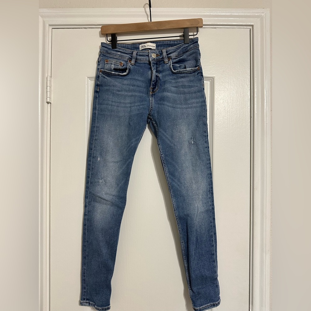 Zara Women's Denim Blue Skinny Jeans
